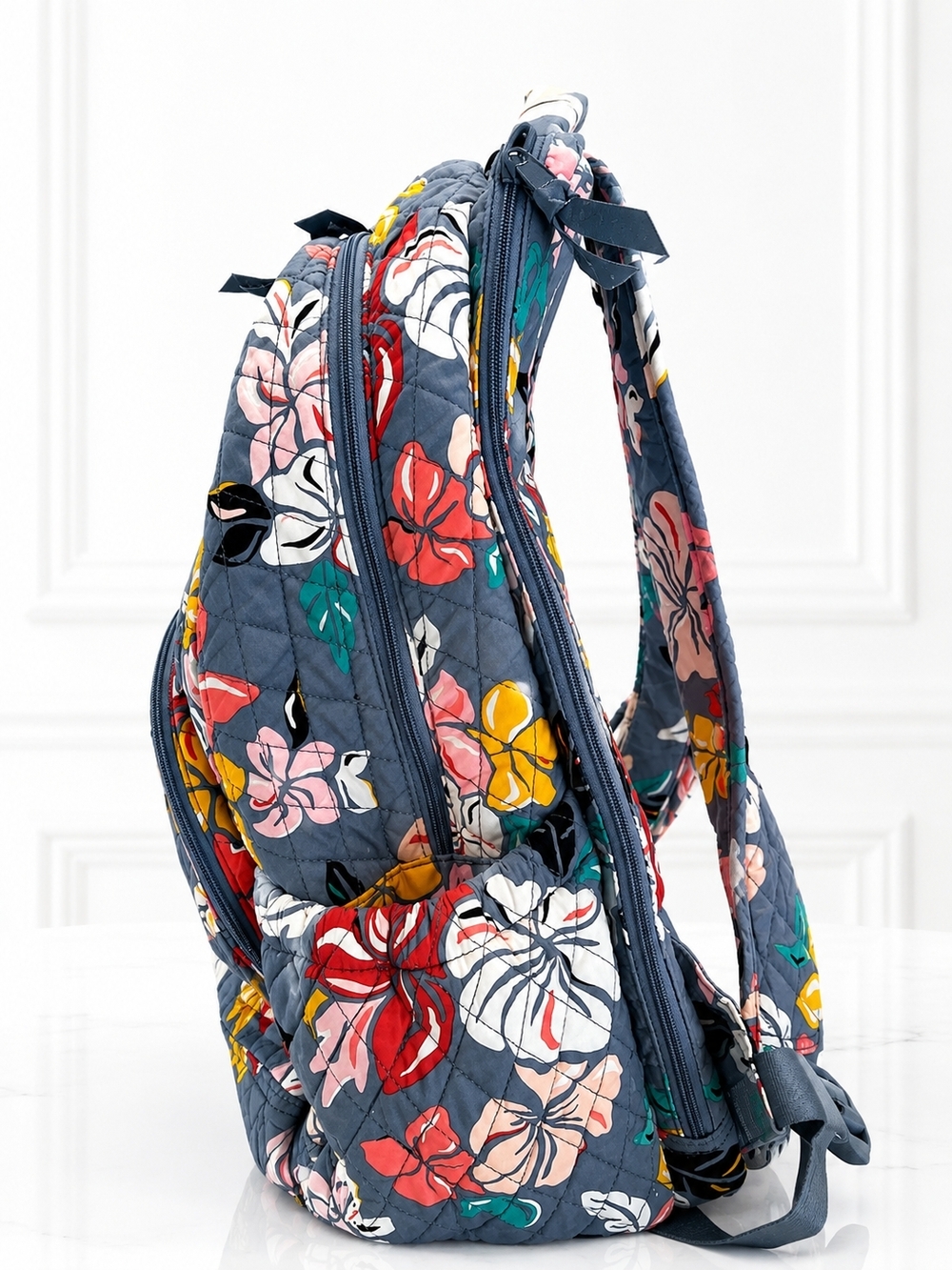 Vera Bradley Essentials Large Backpack "Coastal Paradise" Quilted Travel Laptop - Picture 6 of 16
